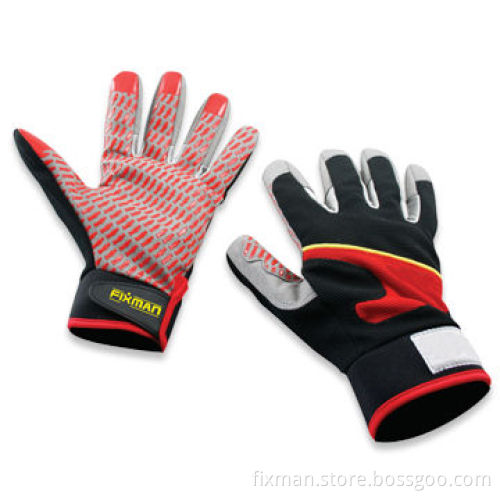 Working Safety Mechanics Gloves with Velcro Closure Elastic Cuff, Waterproof